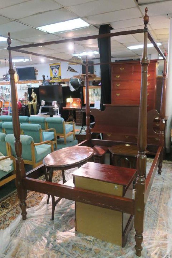 GILARDI Four Poster Canopy Full Size Bed:: GILARDI Four Poster Canopy Full Size Bed: Mahogany Bed Made on Colley Ave, Norfolk VA. (300-600)