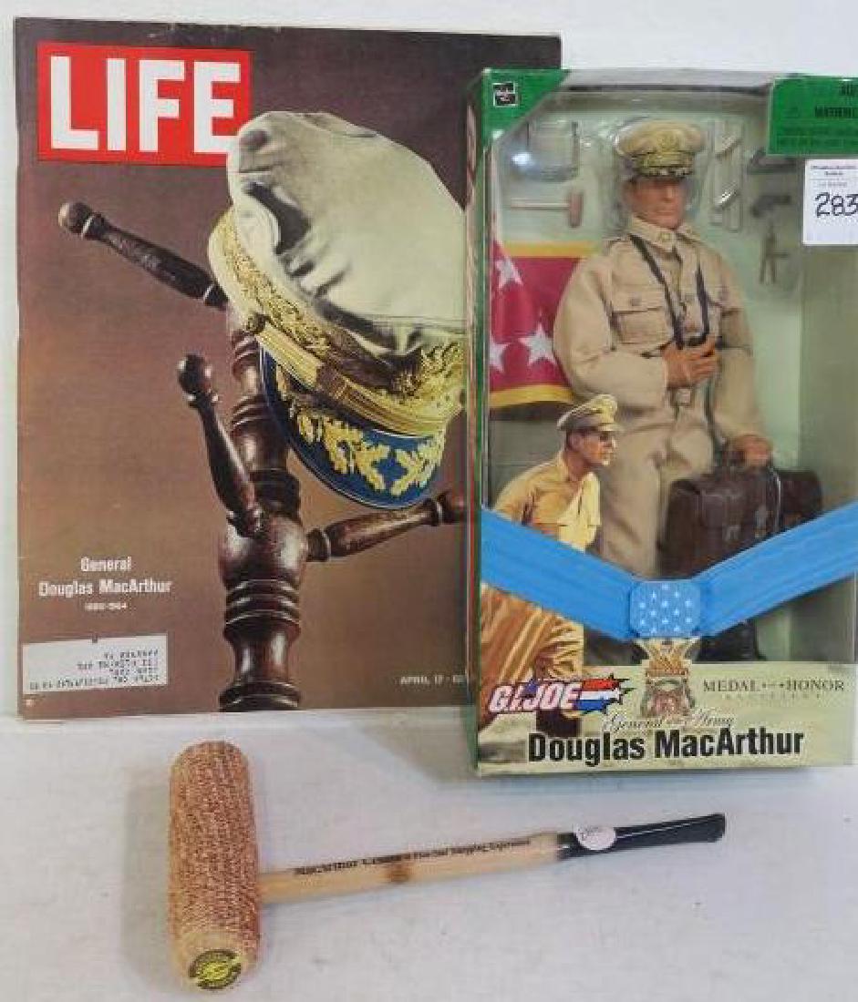 GI JOE "DOUGLAS MacARTHUR, Medal of Honor Recipient:: GI JOE "DOUGLAS MacARTHUR, Medal of Honor Recipient: GI JOE Action Figure, New in Box, With MacArthur Center "A FIVE STAR SHOPING EXPERIENCE" Corn Cob Pipe: (-)