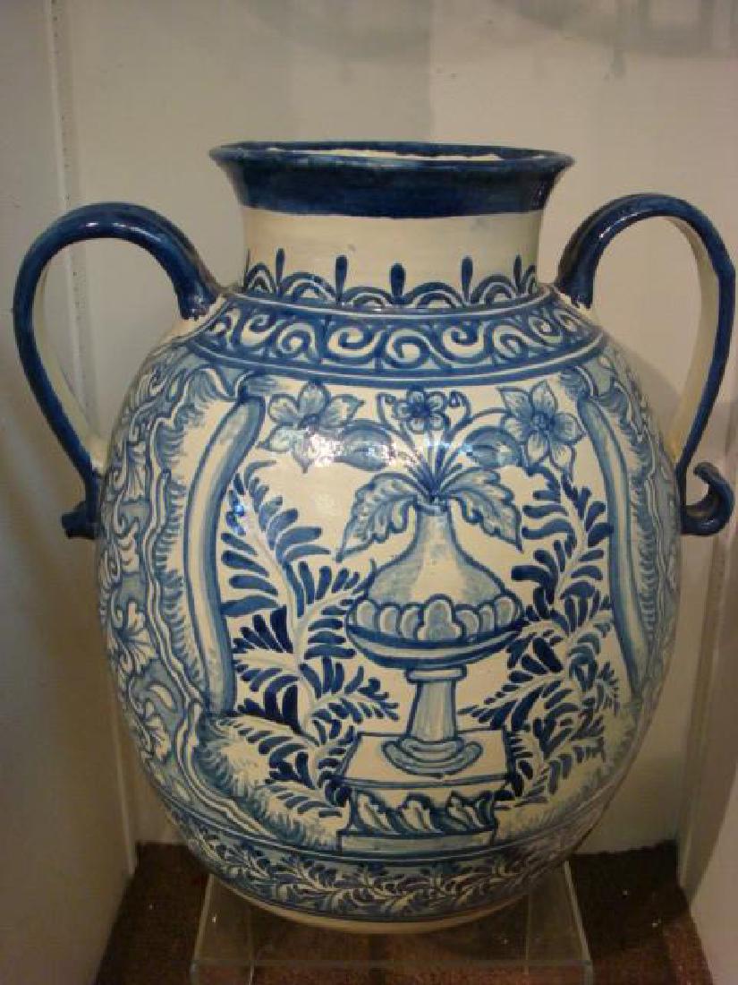 Large Mexican Pottery Double Handled Floor Vase Feb 10 2019