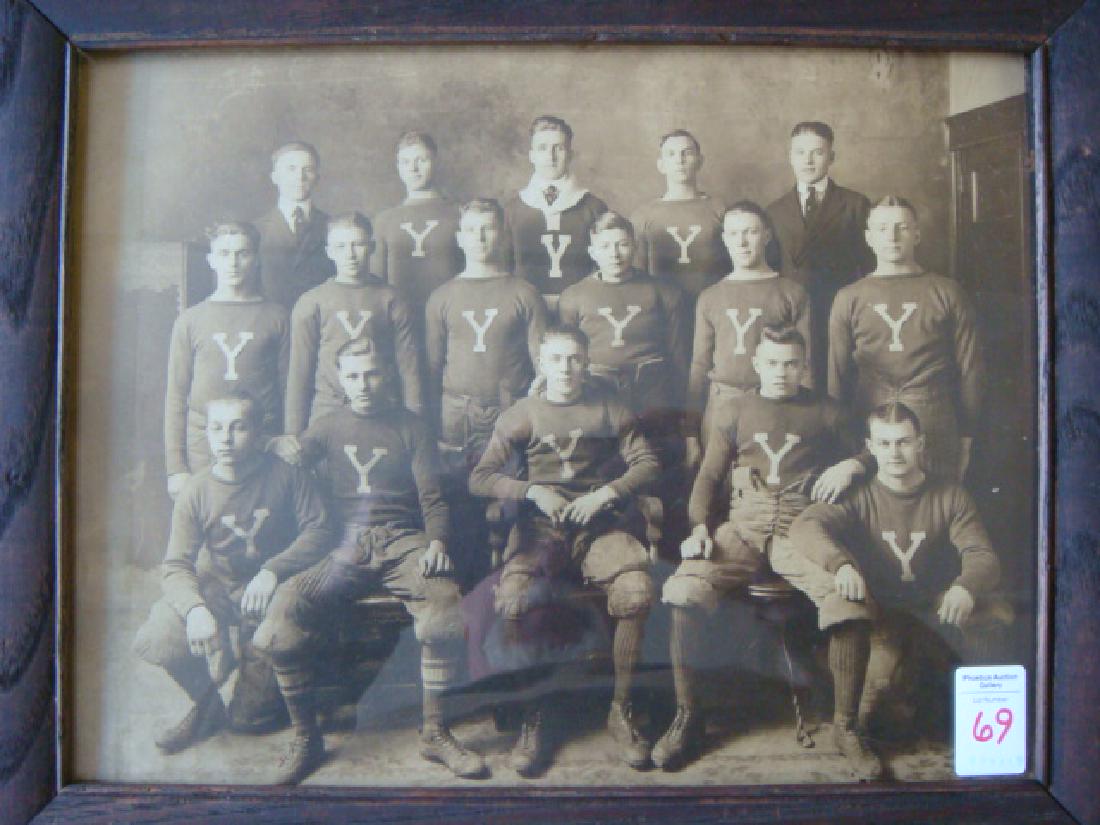 1902 YALE BULLDOGS FOOTBALL Team Framed Photograph:: 1902 YALE BULLDOGS FOOTBALL Team Framed Photograph: 11-0-1 Bulldogs, Co-National Champions with Michigan. (They Tied ARMY, HA) Coach Joseph R Swan (1st Season) Captain George B. Chadwick. Image 10" x