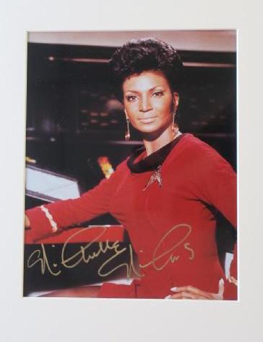 NICHELLE NICHOLS Autographed 8 x 10 Color Photograph:: NICHELLE NICHOLS Autographed 8 x 10 Color Photograph: Played Ensign NYOTA UHURA, Communications Officer on the Enterprise. Ground Breaking Role for an African- American Actress. President Obama Stated