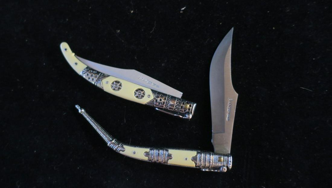 Two Spanish Andujar Folding Knives With Bone Grips Aug 18 2019 Phoebus Auction Gallery In Va