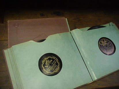 Collection of 78 RPM Records in Albums: Collection of 78 RPM Records in Albums: Tunes of the 20's, 30's and 40"s in Fitted Albums for Item 10 Above. Includes Music by Columbia, Victor, Perfect, Harmony and Okeh. Fair to Very Good