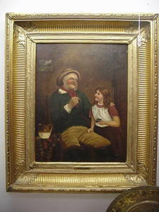 197: 19th Century Gillett Oil on Canvas:
