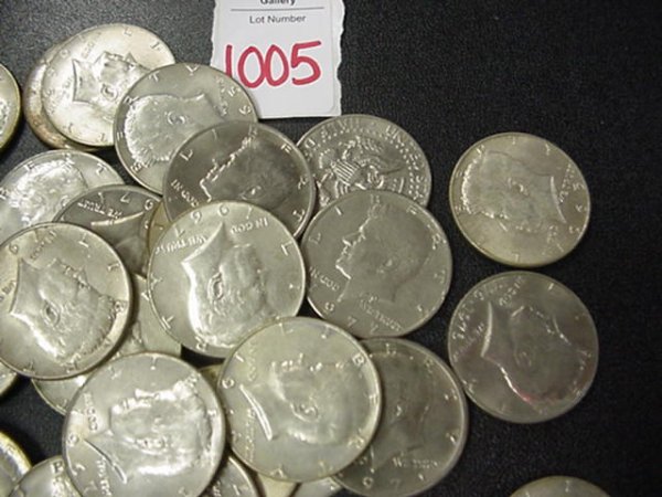 40 US Kennedy Half Dollar Coins: - 3