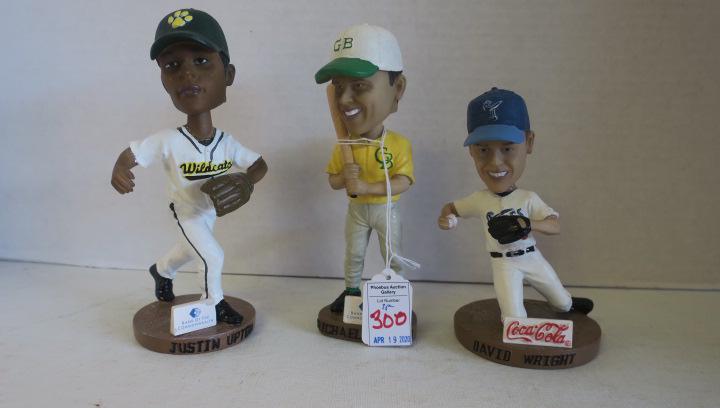Three HOME TOWN HEROS Bobble Head Figures:: Three HOME TOWN HEROS Bobble Head Figures: David Wright, Justin Upton and Michael Cuddyer all Played High School Baseball in Hampton Roads and went on to Major League Careers. Wright and Cuddyer playe
