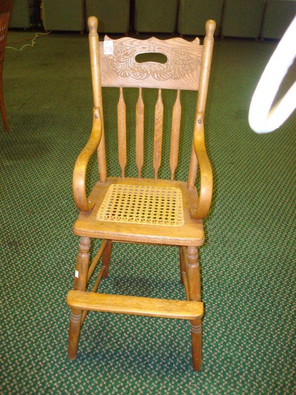 278 Cane Seat Pressed Back Youth Chair