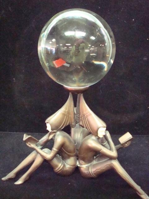Bronze Sculpture, 3 Female Figures with Crystal B