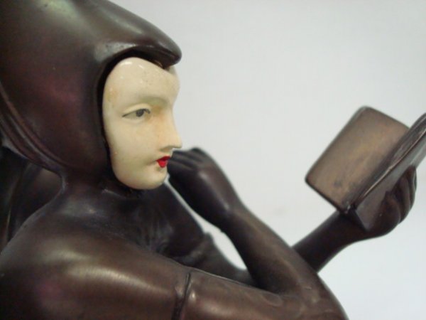 Bronze Sculpture, 3 Female Figures with Crystal B - 3