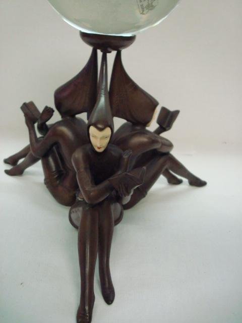 Bronze Sculpture, 3 Female Figures with Crystal B - 4