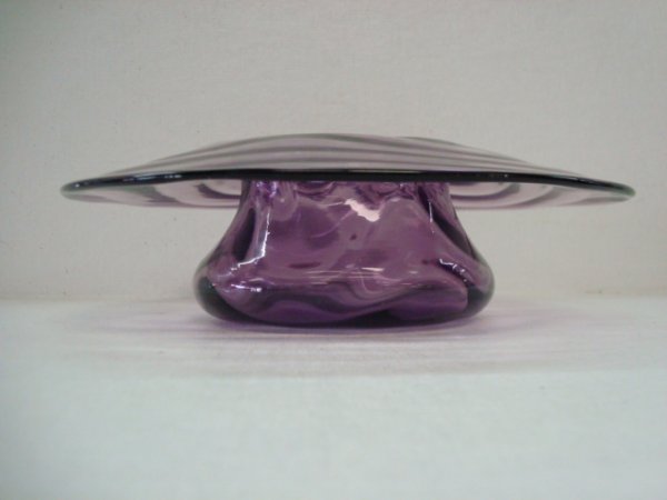 WEBB Amethyst Glass Compote
