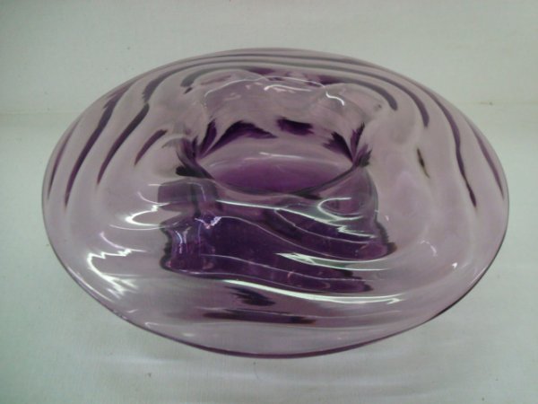 WEBB Amethyst Glass Compote - 2