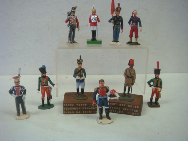 Ten 1/32 Scale Model Soldiers of the Napoleonic Wars:: 10 32MM Model Soldiers of the Napoleonic Wars: Hand painted French Hussars, Generals and English Infantry. Excellent Condition. (100-200)