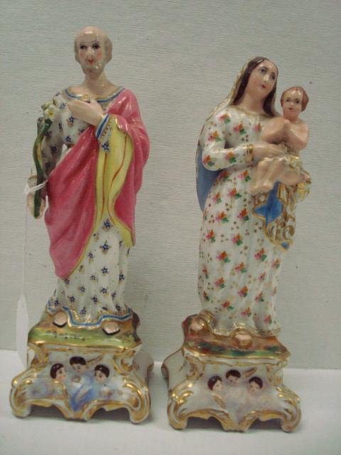 Hand painted Porcelain Figurines of the Holy Family