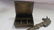 Antique German Brass Stamp Box, Letter Opener, Clips: - 3