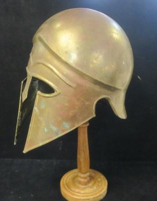 CORINTHIAN HELMET, Replica, For Live Action, COSPLAY:: CORINTHIAN HELMET, Replica, For Live Action, COSPLAY: Helmet of Ancient Greek Armies from 700 BC to 300 BC With Fixed Nose and Cheek Plates, 13" X 10", 6 lbs. Wearable, With Helmet Stand. Suitable for