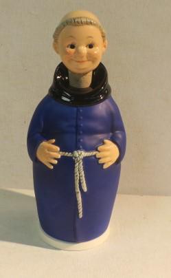 GOEBEL, Rare Friar Tuck Blue Decanter & Cigarette Box:: GOEBEL, Rare Friar Tuck Blue Decanter & Cigarette Box: Combination Decanter with Cigarette Holder under Base of Decanter, Cork Stopper with Friars Head. Friar's Club Special Release, Available only to