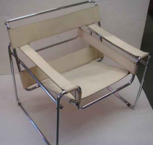 MARCEL BREUER, WASSILY CHAIR, KNOLL FURNITURE:: MARCEL BREUER, WASSILY CHAIR, KNOLL FURNITURE: Inspired by the Frame of a Bicycle and Influenced by the De Still Movement, Breuar was Still an Apprentice at the BAUHAUS when he Reduced the Classic Clu