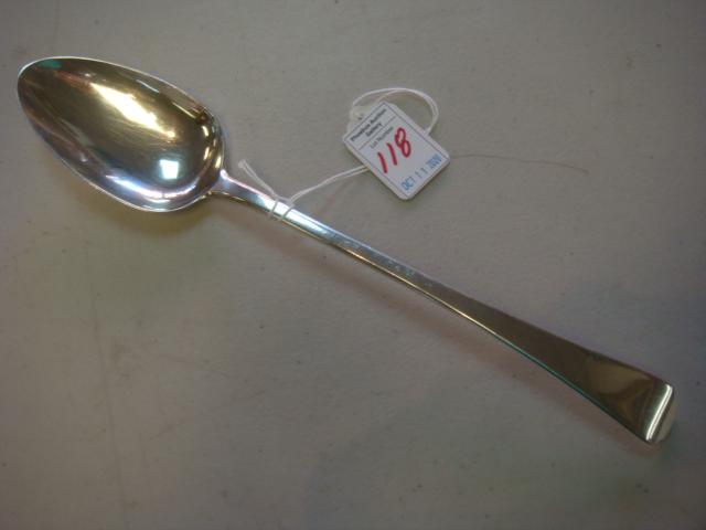 Antique English Sterling Silver 1812 Serving Spoon:: Antique English Sterling Silver 1812 Serving Spoon: Makers Mark of Robert Rutland, London 1807-1826. Lion Passant. Crowned Leopard and Date Mark of 1812. 3.3 oz. or 2.7822 ozt.. Includes 1904 Rogers A