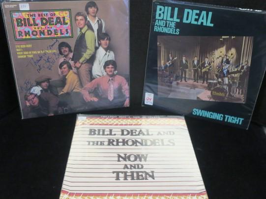 Three Autographed BILL DEAL AND THE RHONDELS, 33 1/3:: Three Autographed BILL DEAL AND THE RHONDELS, 33 1/3: Virginia Beach's Norfolk Sound and Beach Swing Group, still a Favorite of Board Walk Concerts. Each Autographed by Bill Deal and Fat Annom. "NOW A