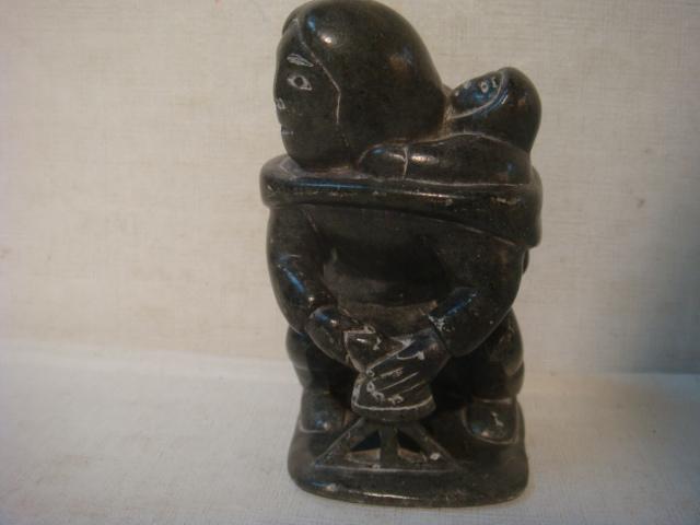 ADAMIE ALAKU ANAUTA Inuit Carved Stone Sculpture: (1 of 4)