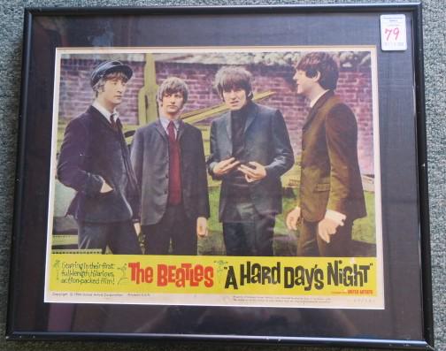 BEATLES HARD DAYS NIGHT 1964 Original Lobby Card: (1 of 4)
