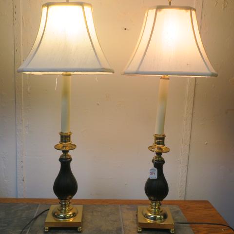 Pair of Tall Candlestick Lamps: (1 of 3)