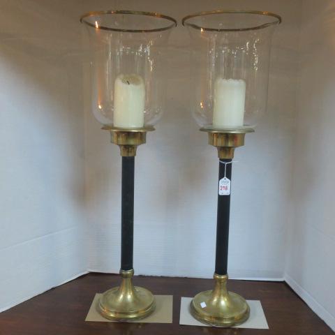 Pair of Tall Metal Candle stands: (1 of 3)
