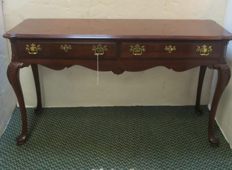 Queen Anne Style Mahogany Sofa or Hall Table: (1 of 3)