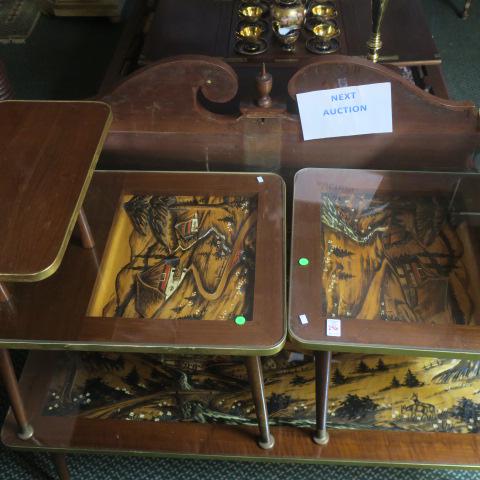 Three German Alpine Coffee and Step Side Tables: (1 of 5)