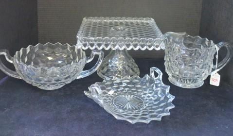 FOSTORIA American Cake Stand, Bowl, Tray & Jug: (1 of 3)
