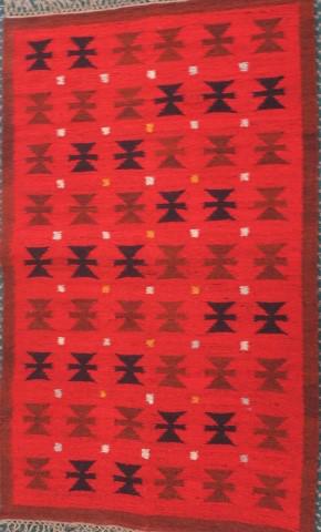 Native American Style Red Ground Rug: (1 of 3)