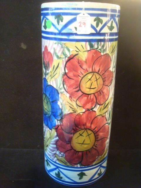 Hand Painted Ceramic Umbrella/Cane Stand from Spain: (1 of 3)