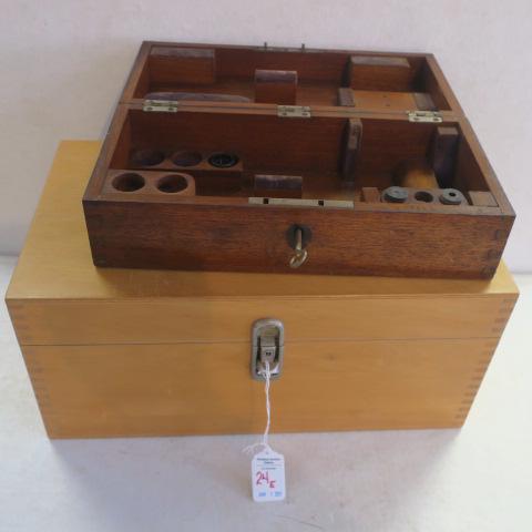 Pair of Fitted Microscope Boxes: (1 of 3)