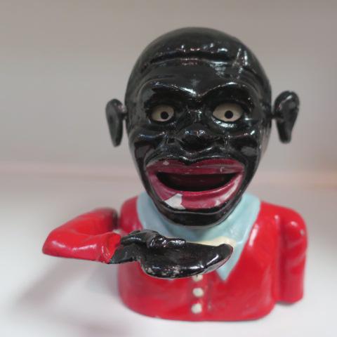 Vintage Black Americana Cast Iron Mechanical Bank: (1 of 5)