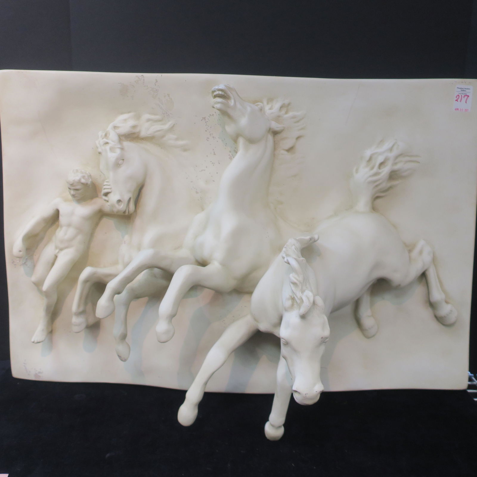 HORSES of ANAHITA Sculpture, WM MORRIS HUNT 1824-1879:: HORSES of ANAHITA Sculpture, WM MORRIS HUNT 1824-1879: Originally Commissioned for the New York State Capital in 1878. Depicts Anahita Flight of Night. A Servant of Anahita, Persian Goddess of Moon &