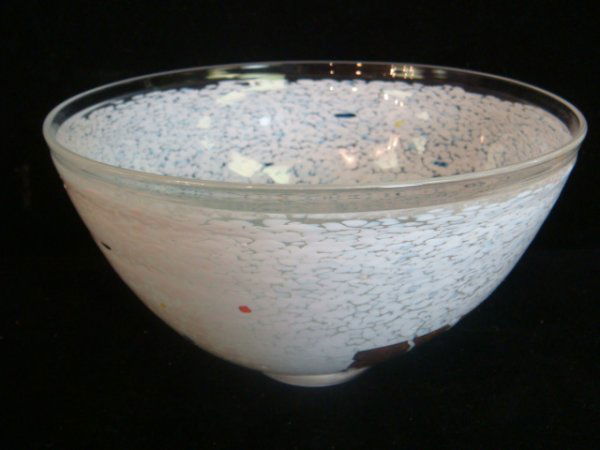 KOSTA BODA Signed B Vallien Art Glass Bowl: KOSTA BODA Signed B Vallien Art Glass Bowl: 4 3/4"T, 8 1/2"D Bowl is Etched on Bottom. Artist is Bertil Vallien. Number 7050107