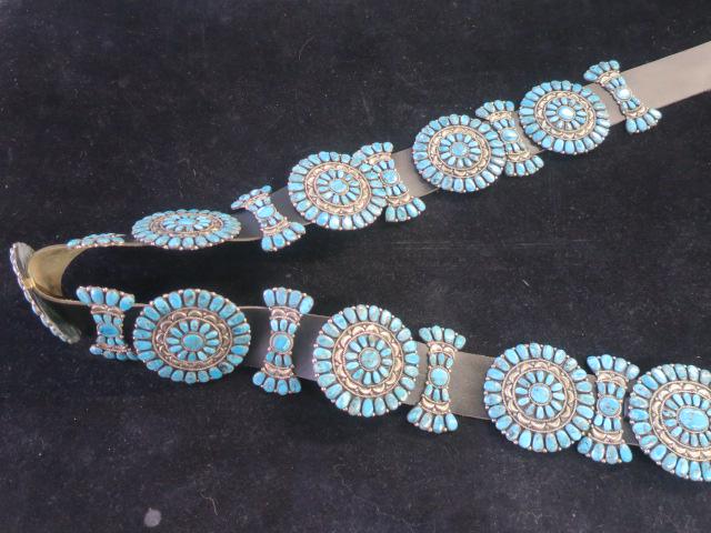 JULIANNA WILLIAMS Sterling/Turquoise Cluster Concha (1 of 3)