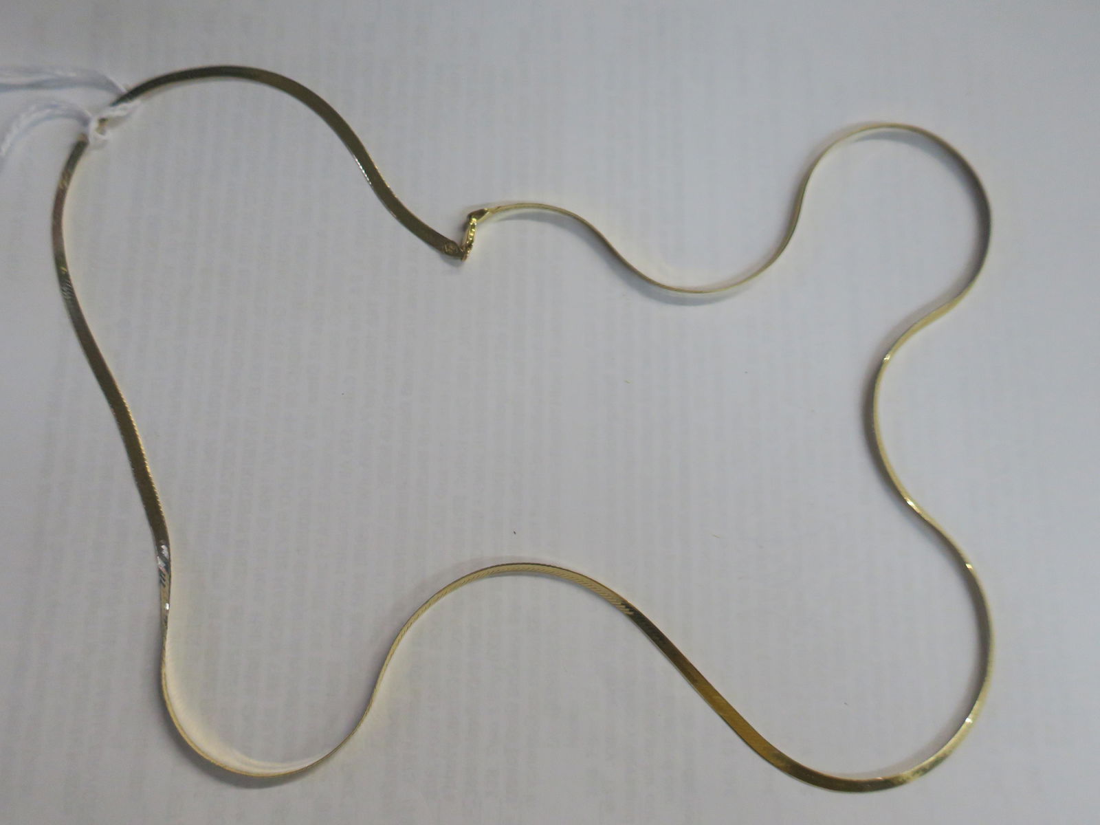 Flat 14KT Yellow Gold Snake Chain Necklace: (1 of 3)
