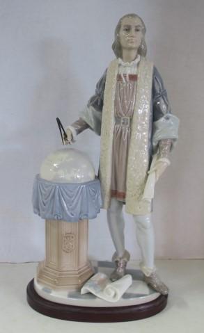 LLADRO, "COLUMBUS" w/ COMPASS by SALVADOR FURIO, 1982: (1 of 7)