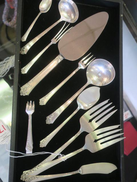 Eleven HEIRLOOM Sterling "Damask Rose" Serving Pcs: (1 of 3)