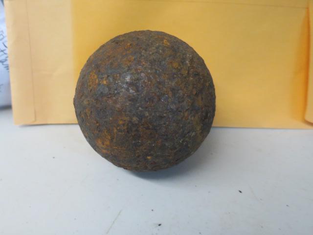 Twelve Pound Solid Shot Cannonball, Petersburg, VA: (1 of 2)