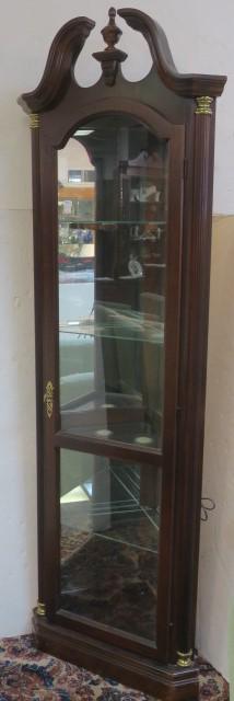 Narrow Lighted Corner Curio Cabinet by Pulaski (1 of 5)