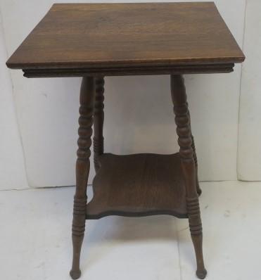 Oak Fern Stand with Square Top: (1 of 3)