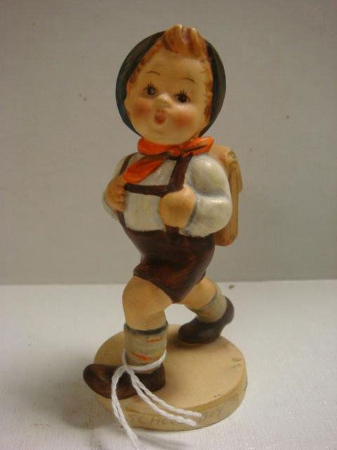 Hummel #82/2/0 School Boy TMK 2: Hummel #82/2/0 School Boy TMK 2: Impressed Crown, 4 1/4"T, Also Known as School Days.