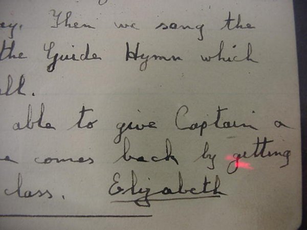 Elizabeth II, Queen of England, Autograph