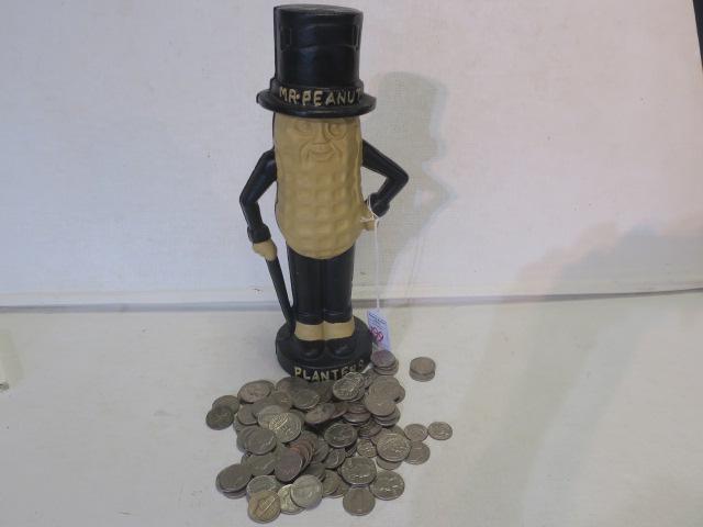 PLANTERS MR. PEANUT Cast Iron Bank: Handpainted in (1 of 3)