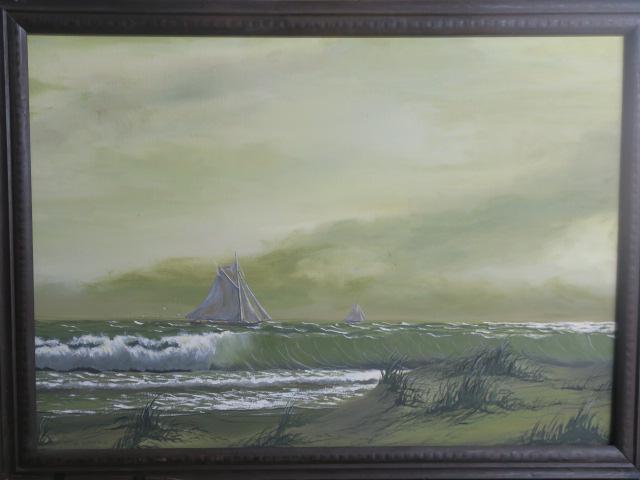 Fishing Trawler Seascape by PETER PARKIN: Acrylic on (1 of 3)