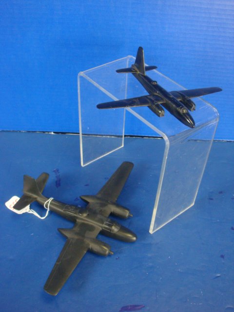 2 Post WW II Air Recognition Models B-26 & P2V:: 2 Post WW II Air Recognition Models B-26 & P2V: Plastic Models used by US Services to teach Aircraft Recognition and Air Tactics. Models of B-26B and Navy Patrol Plane P2V. (100-200)