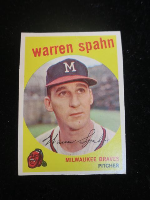 1959 TOPPS WARREN SPAHN CARD with Right Birth Date: (1 of 2)